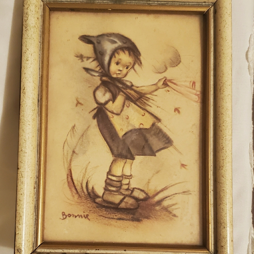 Hummel Framed Signed Bonnie Print 3×5